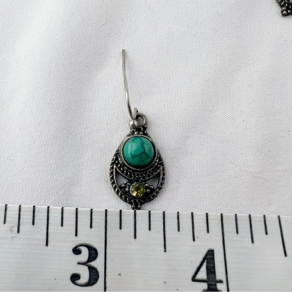 Boho Faux Turquoise Earrings - Picture 8 of 8